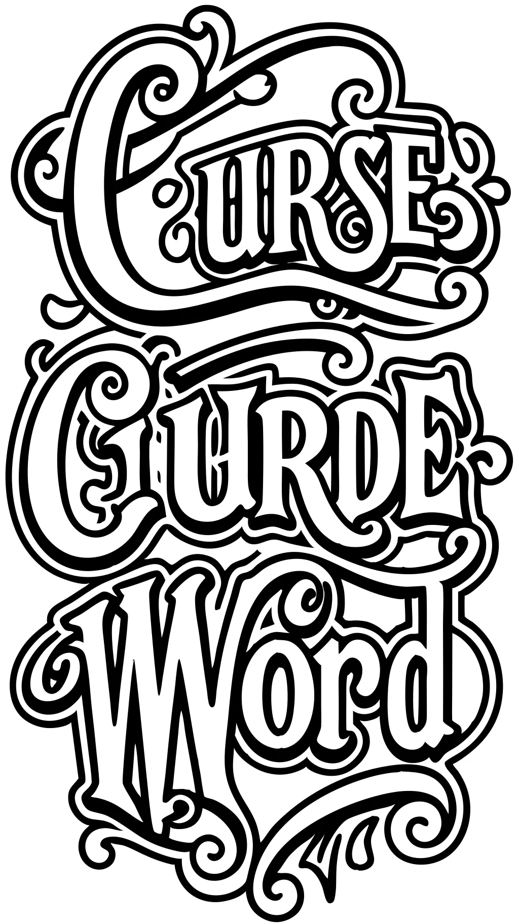 printable full page curse word color pages